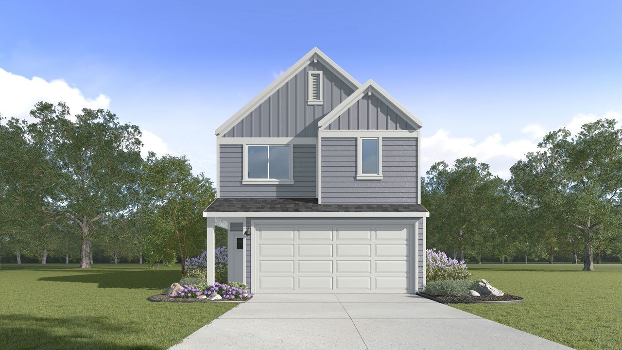 Representative exterior photo of a completed home built from the CACTUS by D.R. Horton in Villarosa at Tamarron, Katy, TX (Image 2). Representative exterior photo of a completed home built from the CACTUS by D.R. Horton in Villarosa at Tamarron, Katy, TX (Image 2).