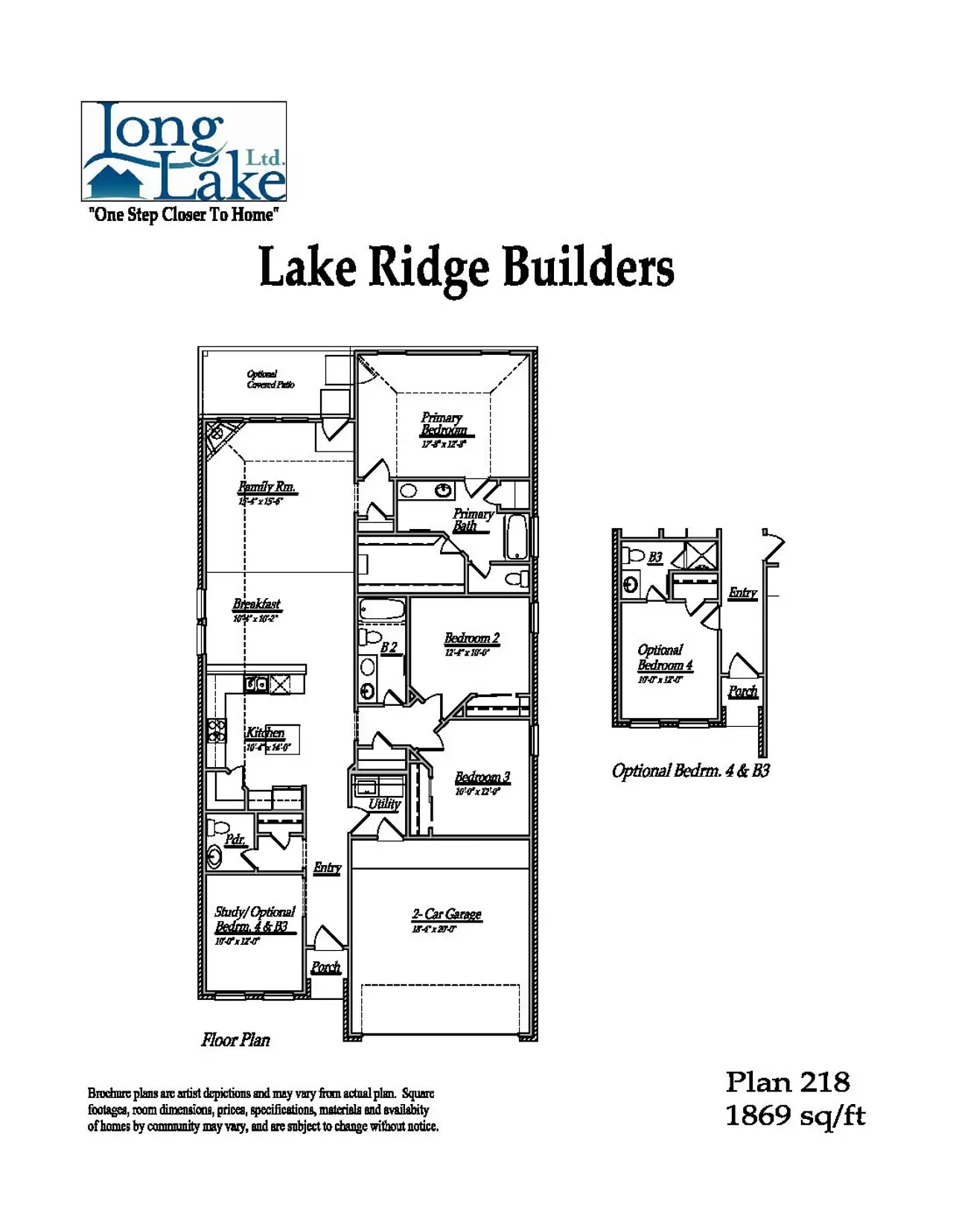 2D floor plan layout of this home in Creekwood Crossing, Spring, TX (Image 2).