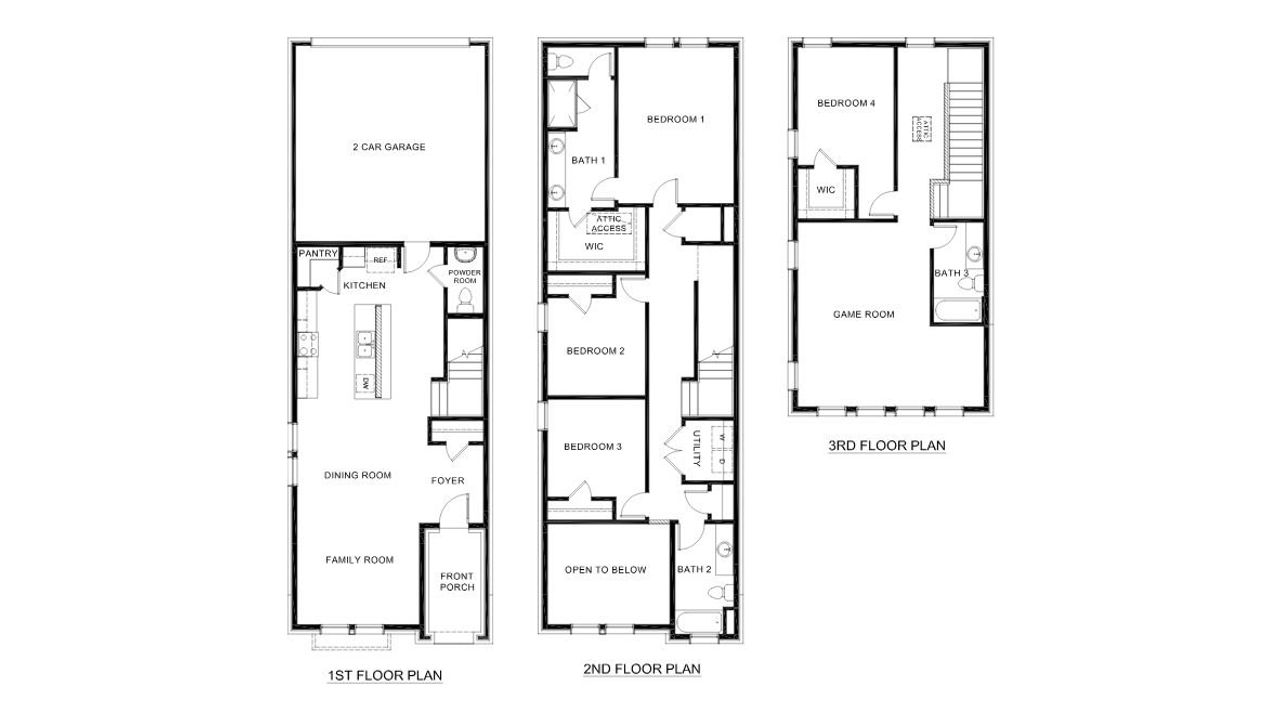 2D floor plan layout of this home in Waterbend, Euless, TX (Image 2).