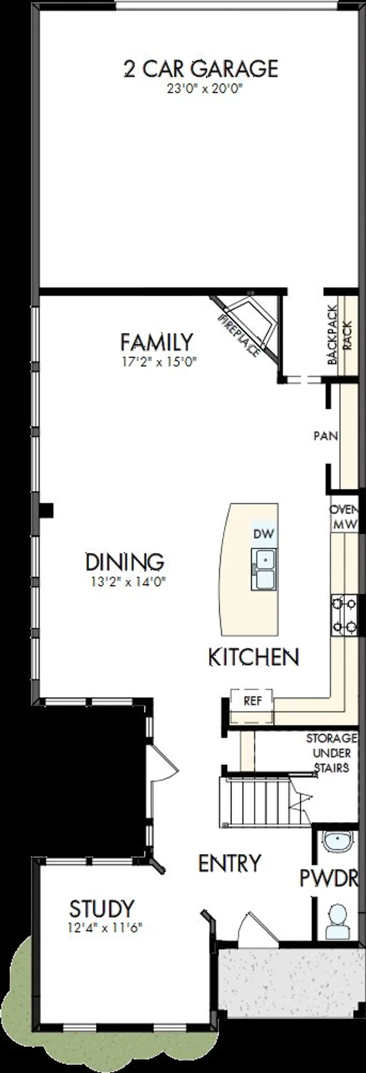 2D floor plan layout of this home in Walsh Cottage, Fort Worth, TX (Image 2).