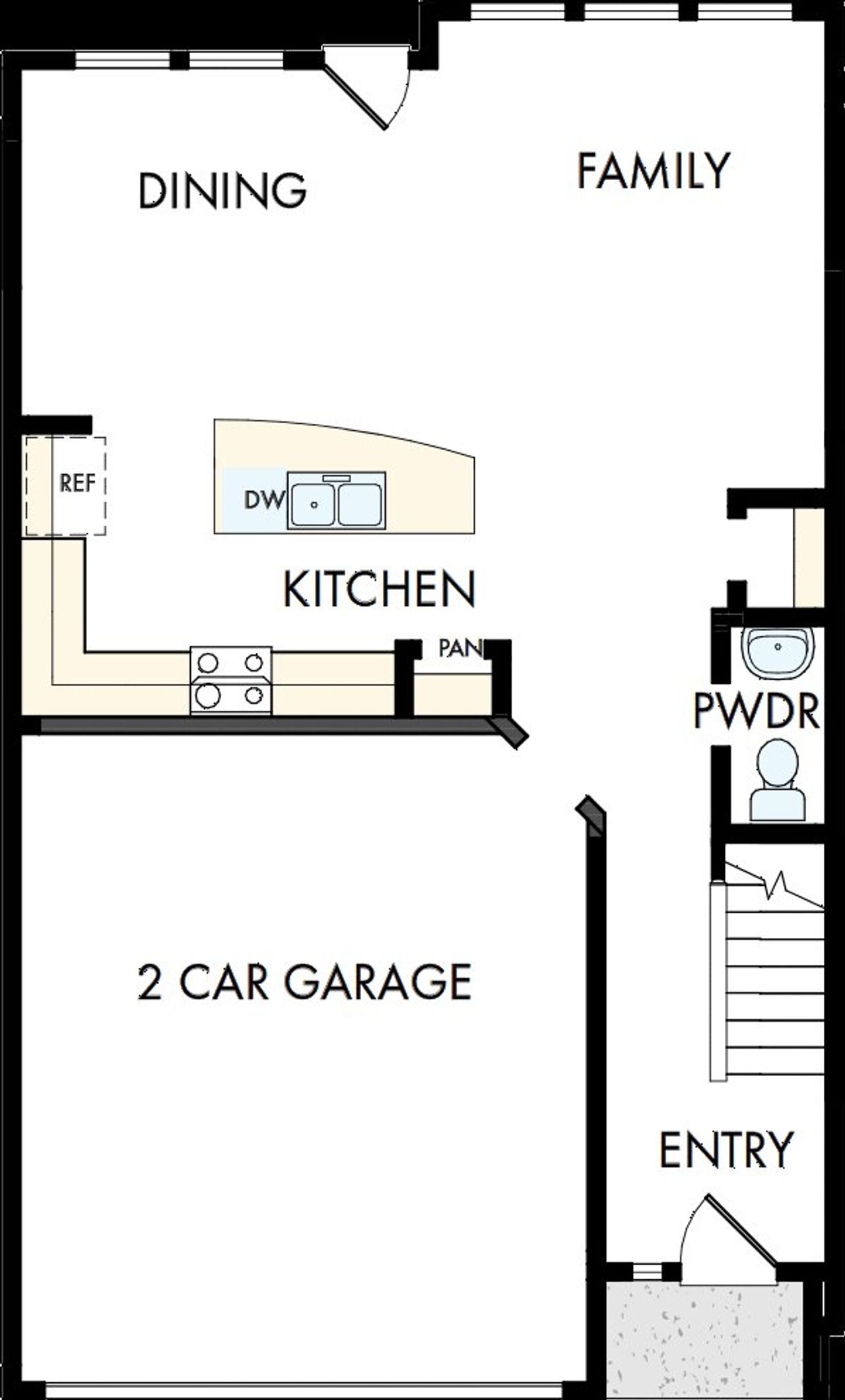 2D floor plan layout of this home in Retreat at Oak Park, Houston, TX (Image 2).