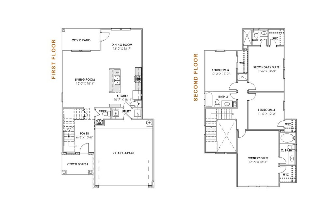 2D floor plan layout of this home in Glendale Lakes, Arcola, TX (Image 2).