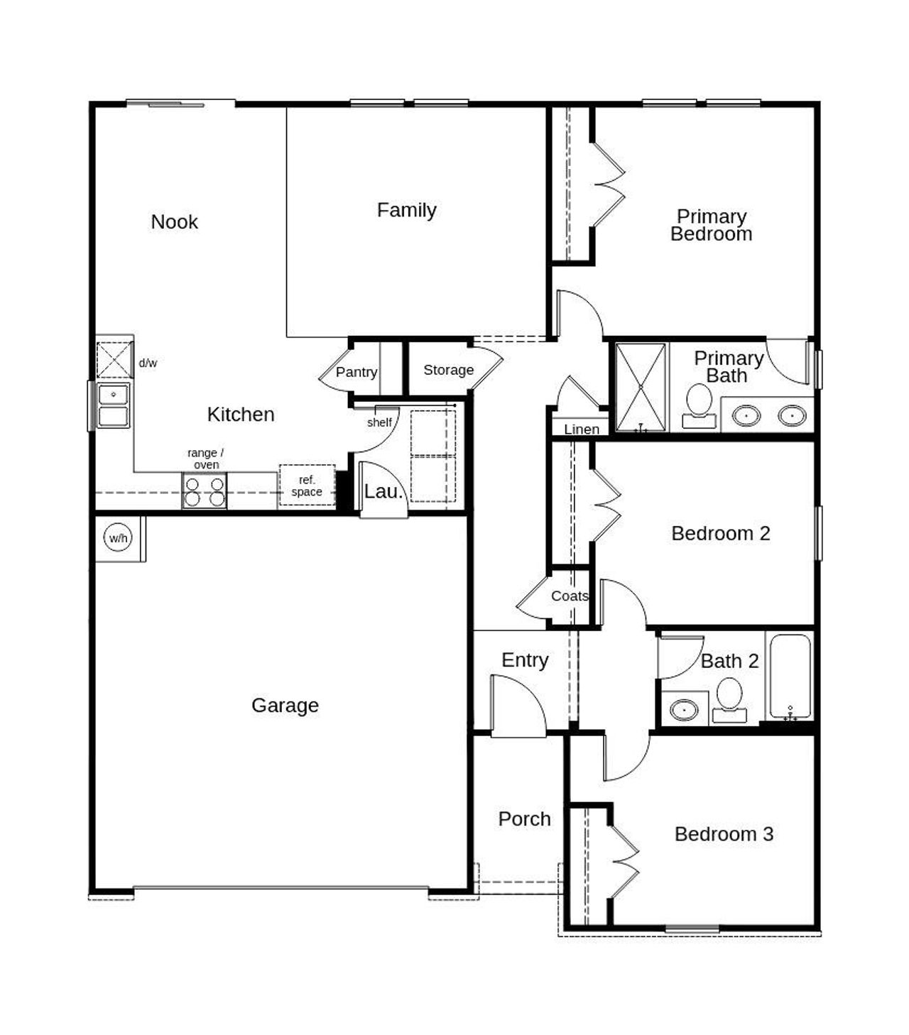 2D floor plan layout of this home in Graham Springs, Graham, NC (Image 2).