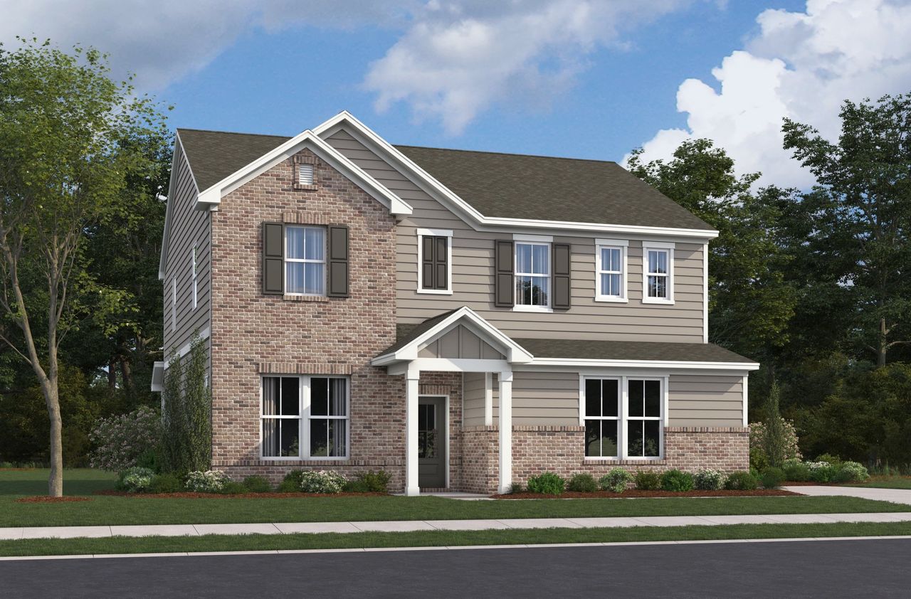 Representative exterior photo of a completed home built from the Emerson by Beazer Homes in Acacia, Cumming, GA (Image 2). Representative exterior photo of a completed home built from the Emerson by Beazer Homes in Acacia, Cumming, GA (Image 2).