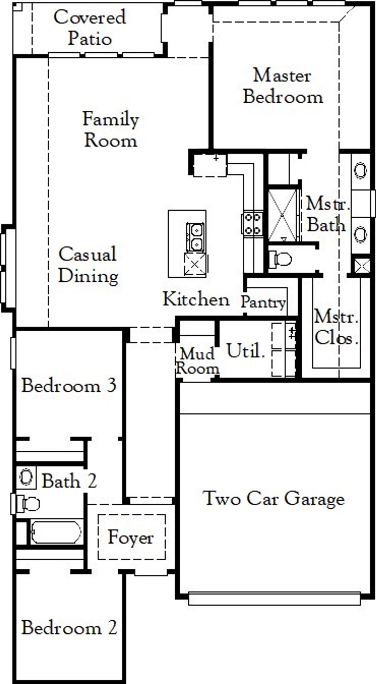 2D floor plan layout of this home in Hulen Trails 50', Fort Worth, TX (Image 2). 2D floor plan layout of this home in Hulen Trails 50', Fort Worth, TX (Image 2).