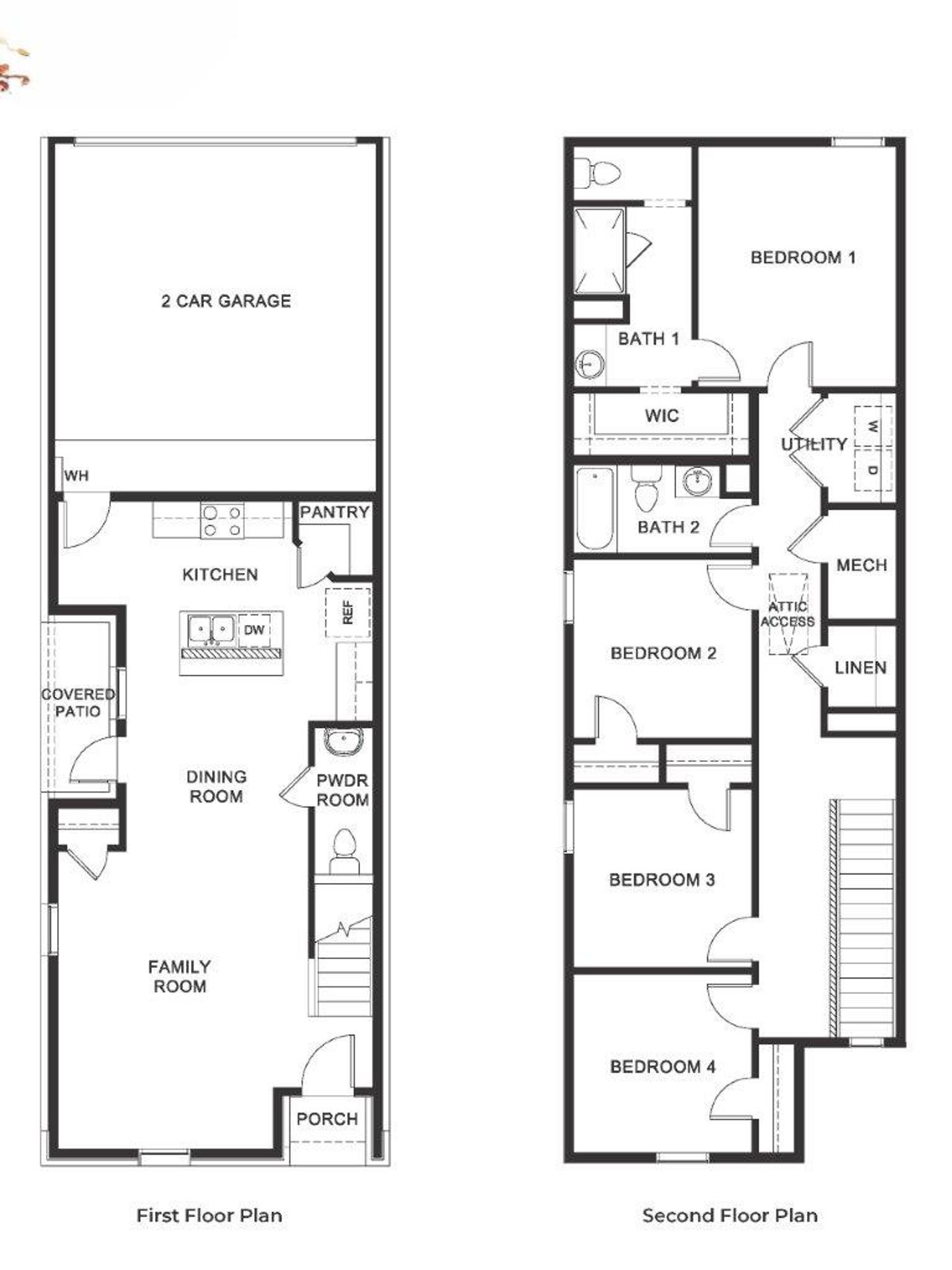 2D floor plan layout of this home in California Meadows, Arlington, TX (Image 2).