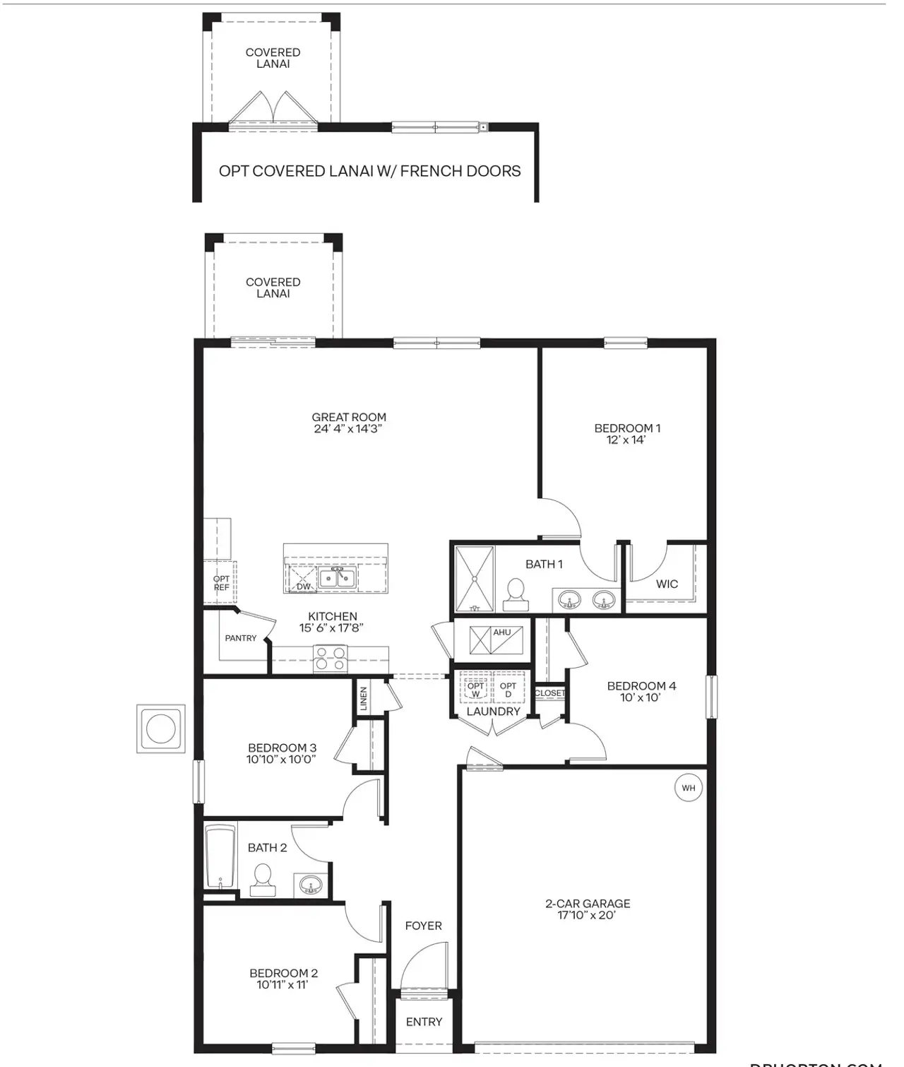 2D floor plan layout of this home in Hamilton Bluff, Lake Hamilton, FL (Image 2). 2D floor plan layout of this home in Hamilton Bluff, Lake Hamilton, FL (Image 2).