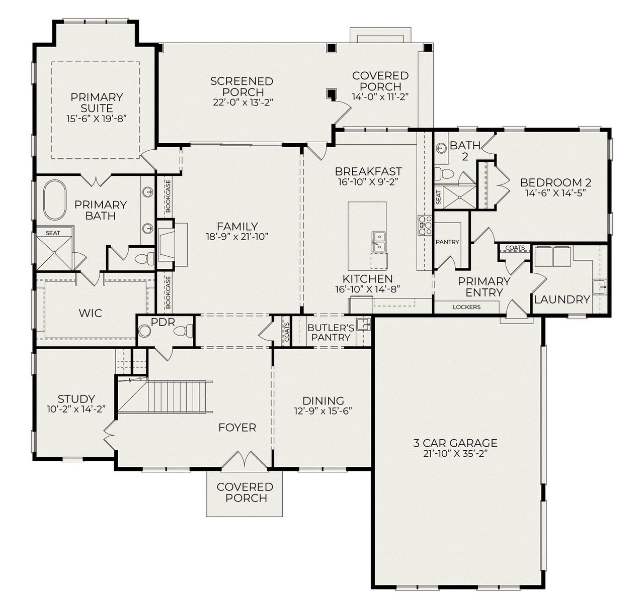 2D floor plan layout for the Lakeview Manor by Homes by Dickerson in Everette's Preserve, Clayton, NC (Image 2).