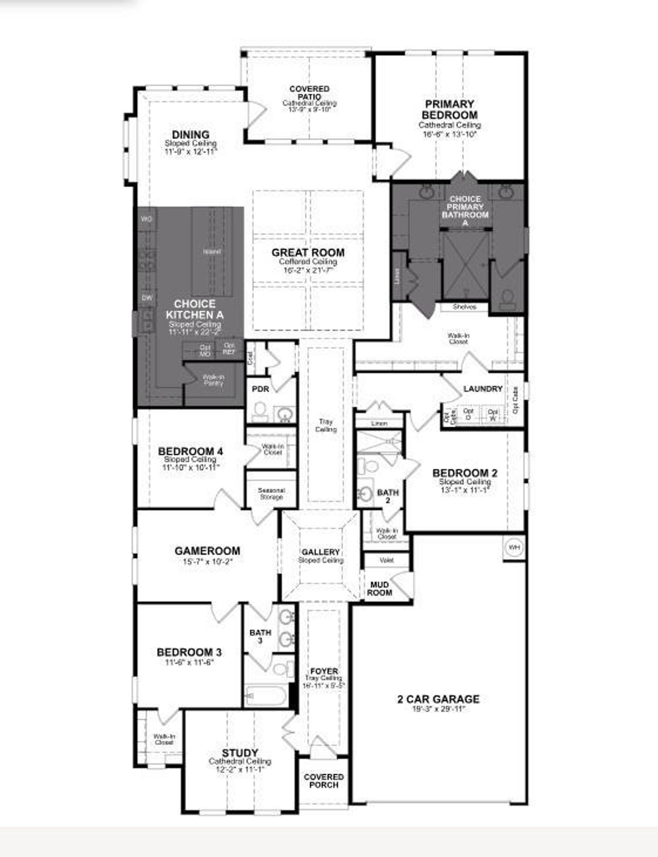 2D floor plan layout of this home in Ellwood, Iowa Colony, TX (Image 2).
