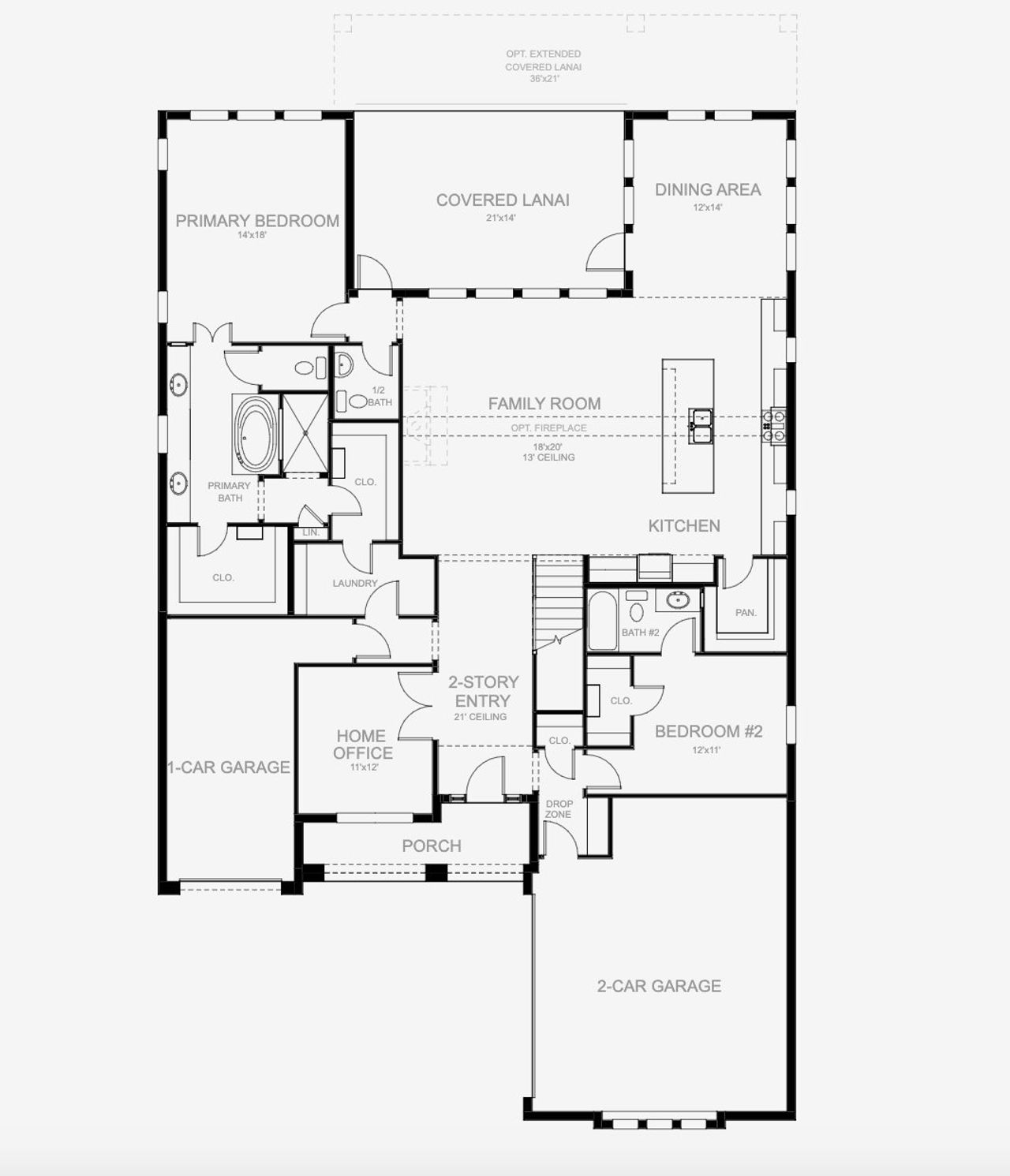 2D floor plan layout of this home in Southern Hills, Brooksville, FL (Image 2). 2D floor plan layout of this home in Southern Hills, Brooksville, FL (Image 2).
