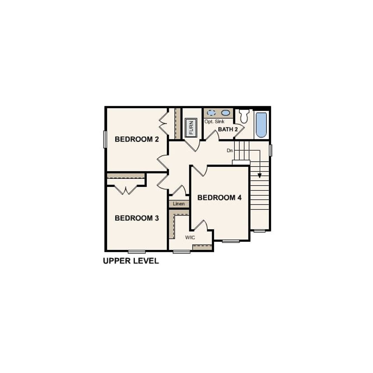 2D floor plan layout of this home in Mirabella, Brookshire, TX (Image 2).