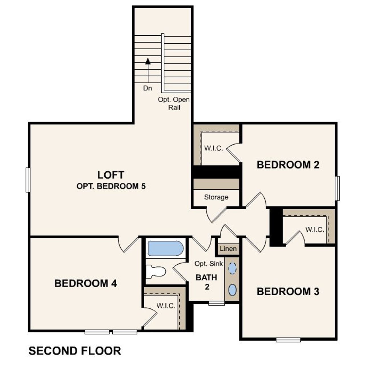 2D floor plan layout of this home in Hiddenbrooke, Seguin, TX (Image 2).