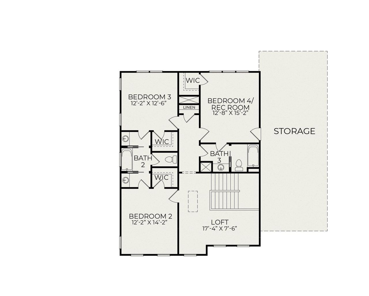 2D floor plan layout of this home in Nexton, Summerville, SC (Image 2).