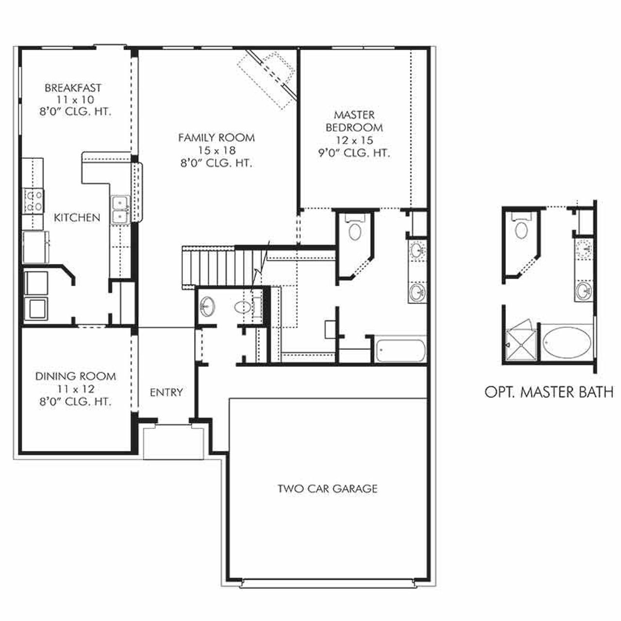 2D floor plan layout for the Kempton by Century Communities in Audubon, Magnolia, TX (Image 2). 2D floor plan layout for the Kempton by Century Communities in Audubon, Magnolia, TX (Image 2).
