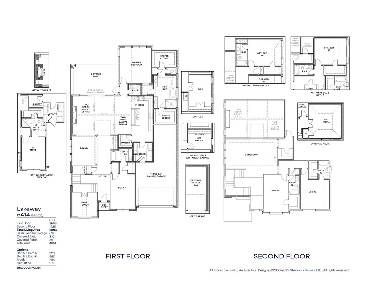 2D floor plan layout of this home in High Plains at Furst Ranch, Bartonville, TX (Image 2).