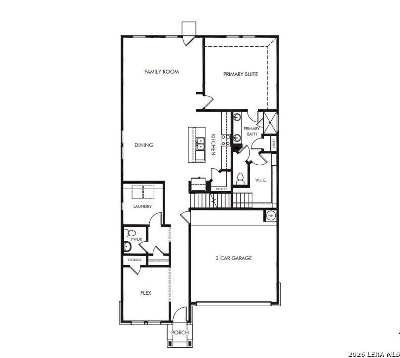 2D floor plan layout of this home in Stetson Ridge, Marion, TX (Image 2).