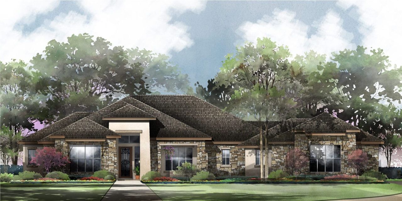 Cologne Floor Plan in Belle Oaks, Bulverde | Sitterle Homes Elevation B