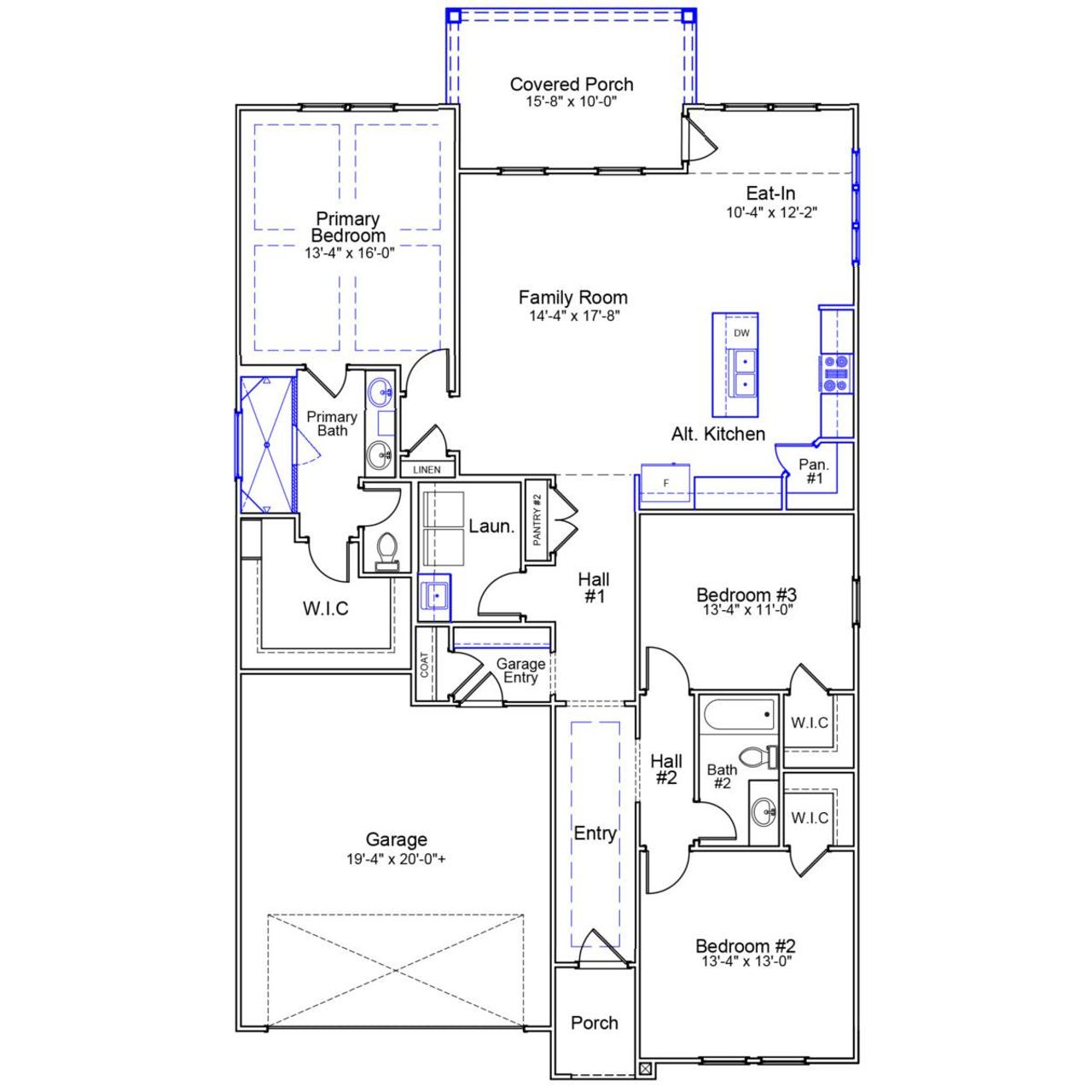 2D floor plan layout of this home in Arcadia, Myrtle Beach, SC (Image 2).