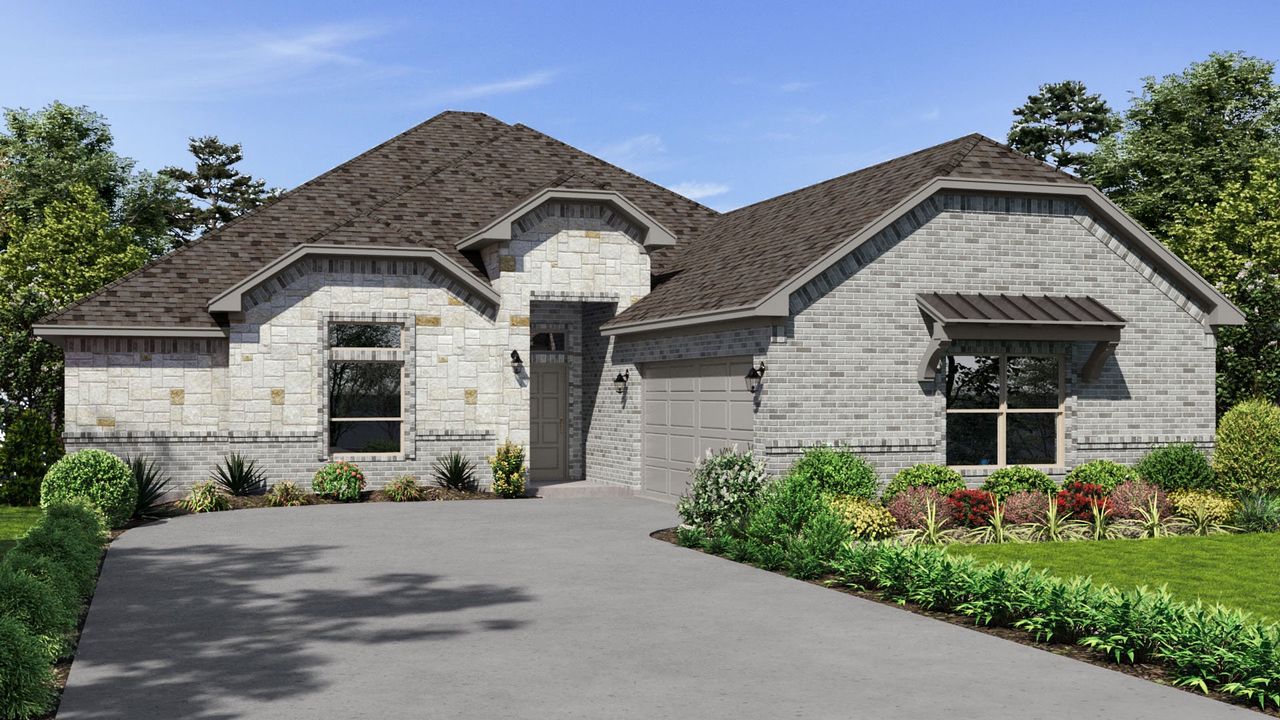 Representative exterior photo of a completed home built from the bartlett by D.R. Horton in Lakeview Pointe, Grand Prairie, TX (Image 2). Representative exterior photo of a completed home built from the bartlett by D.R. Horton in Lakeview Pointe, Grand Prairie, TX (Image 2).
