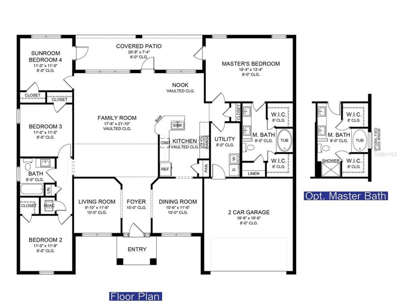 2D floor plan layout of this home in , North Port, FL (Image 2).