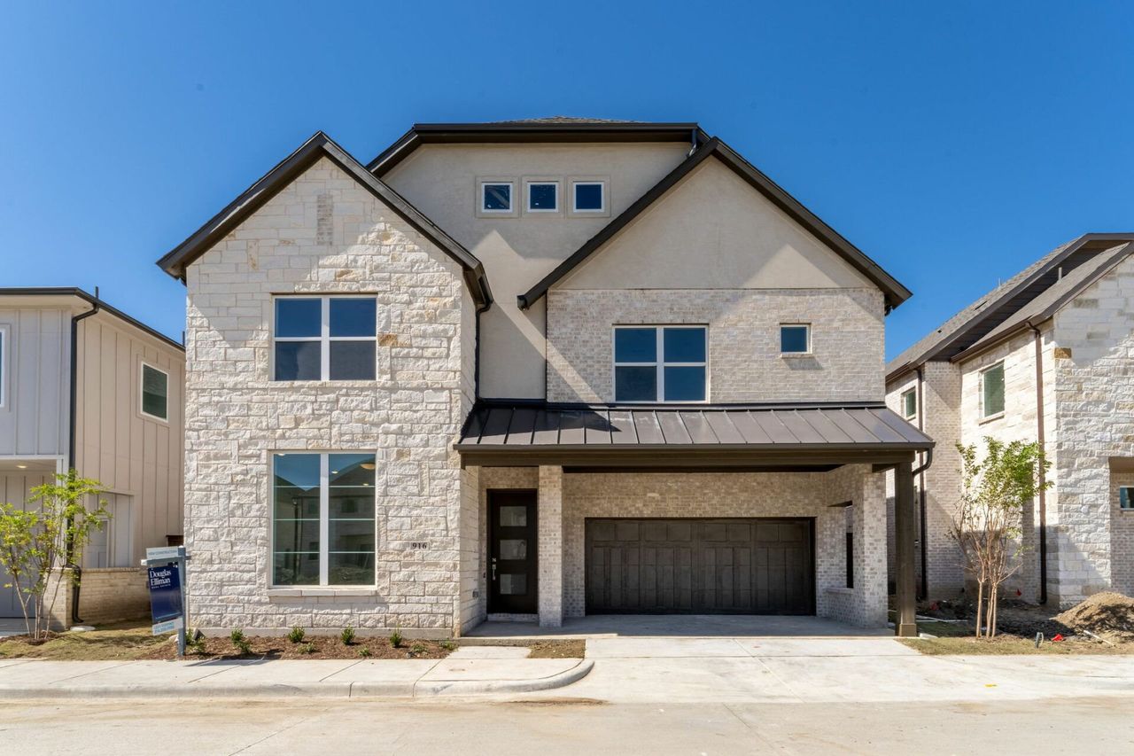 Representative exterior photo of a completed home built from the Boxelder by Serene Global in The Village at Abrams, Richardson, TX (Image 2).