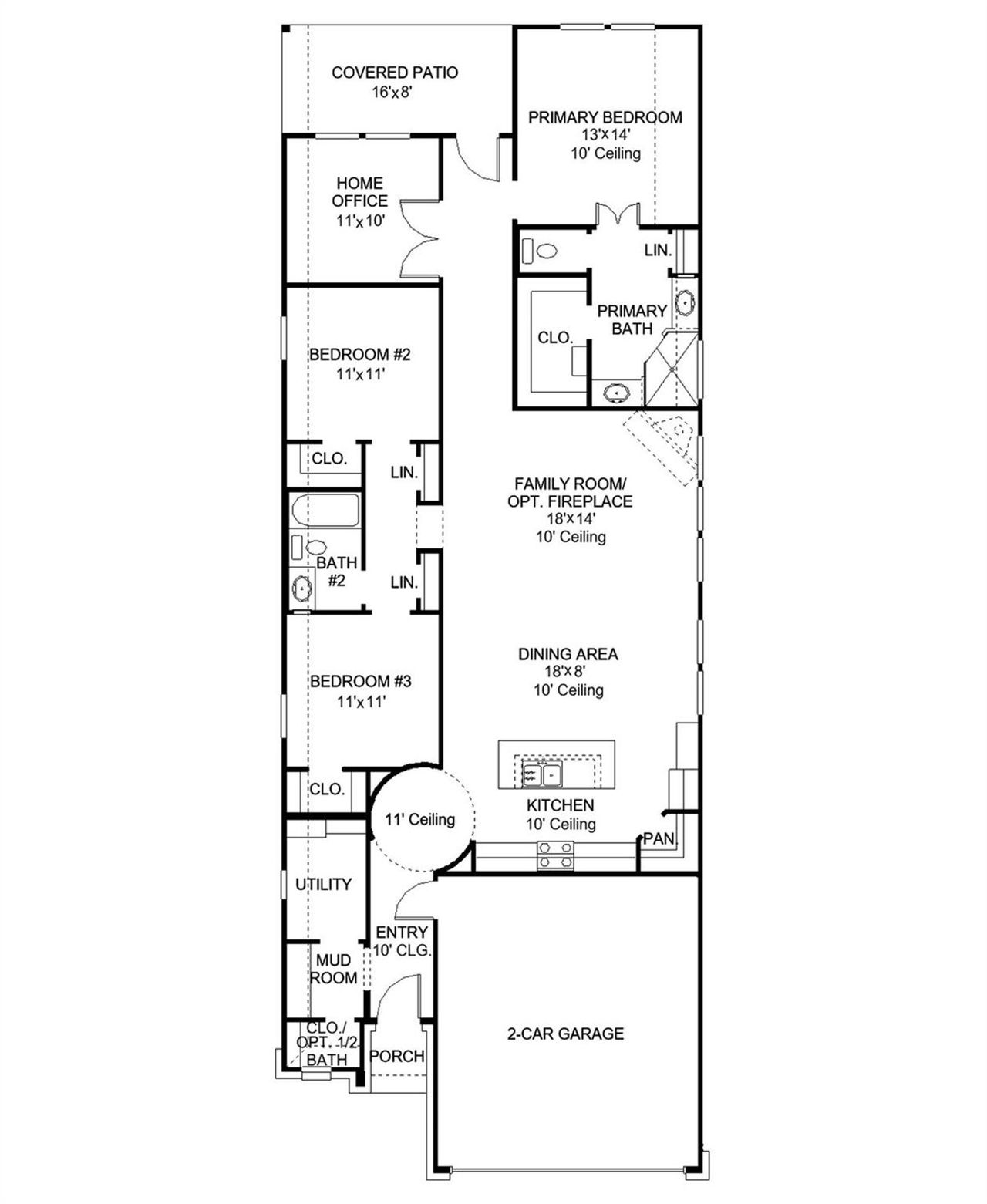 2D floor plan layout of this home in Brookewater, Rosenberg, TX (Image 2).