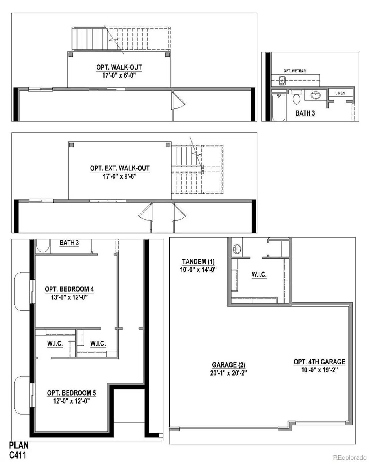 2D floor plan layout of this home in Sterling Ridge in Sterling, Colorado Springs, CO (Image 2).