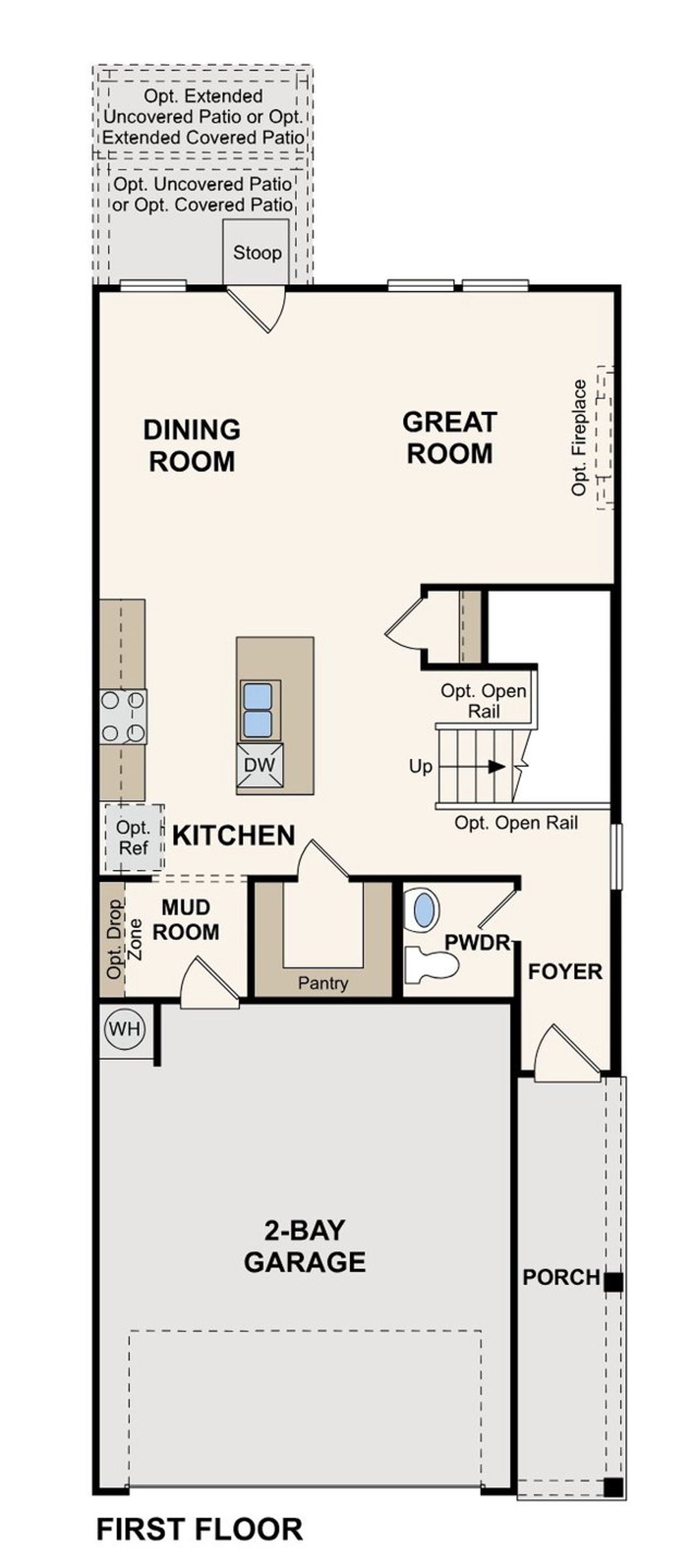 2D floor plan layout of this home in Rosemont Hill, San Antonio, TX (Image 2).