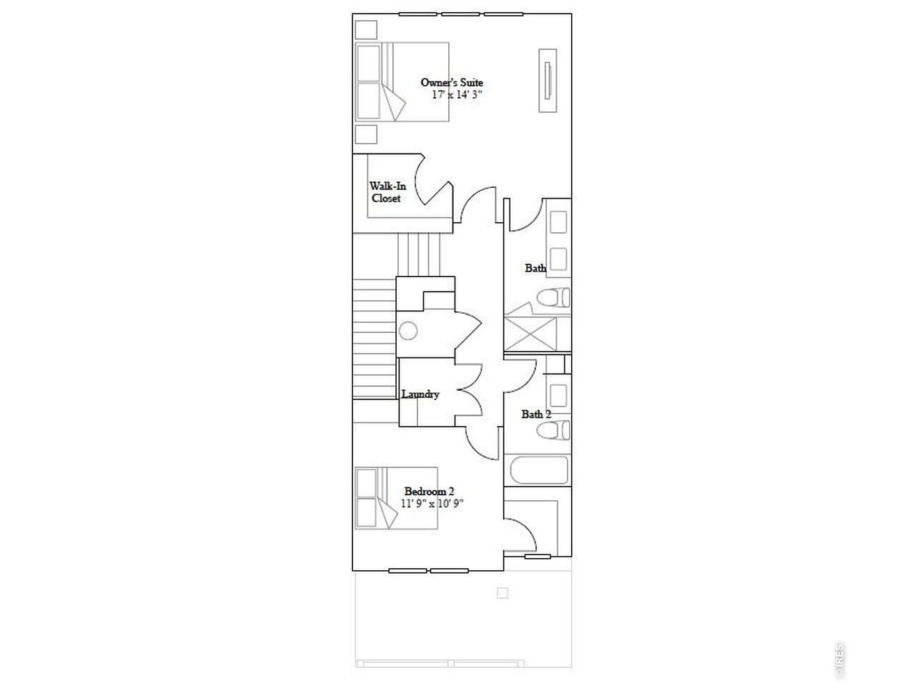 2D floor plan layout of this home in Riano Ridge, Loveland, CO (Image 2).