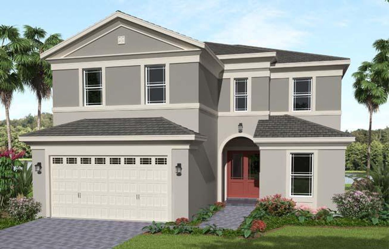 Representative exterior photo of a completed home built from the Poinciana Grand by Minto Communities in Westlake, Westlake, FL (Image 2).