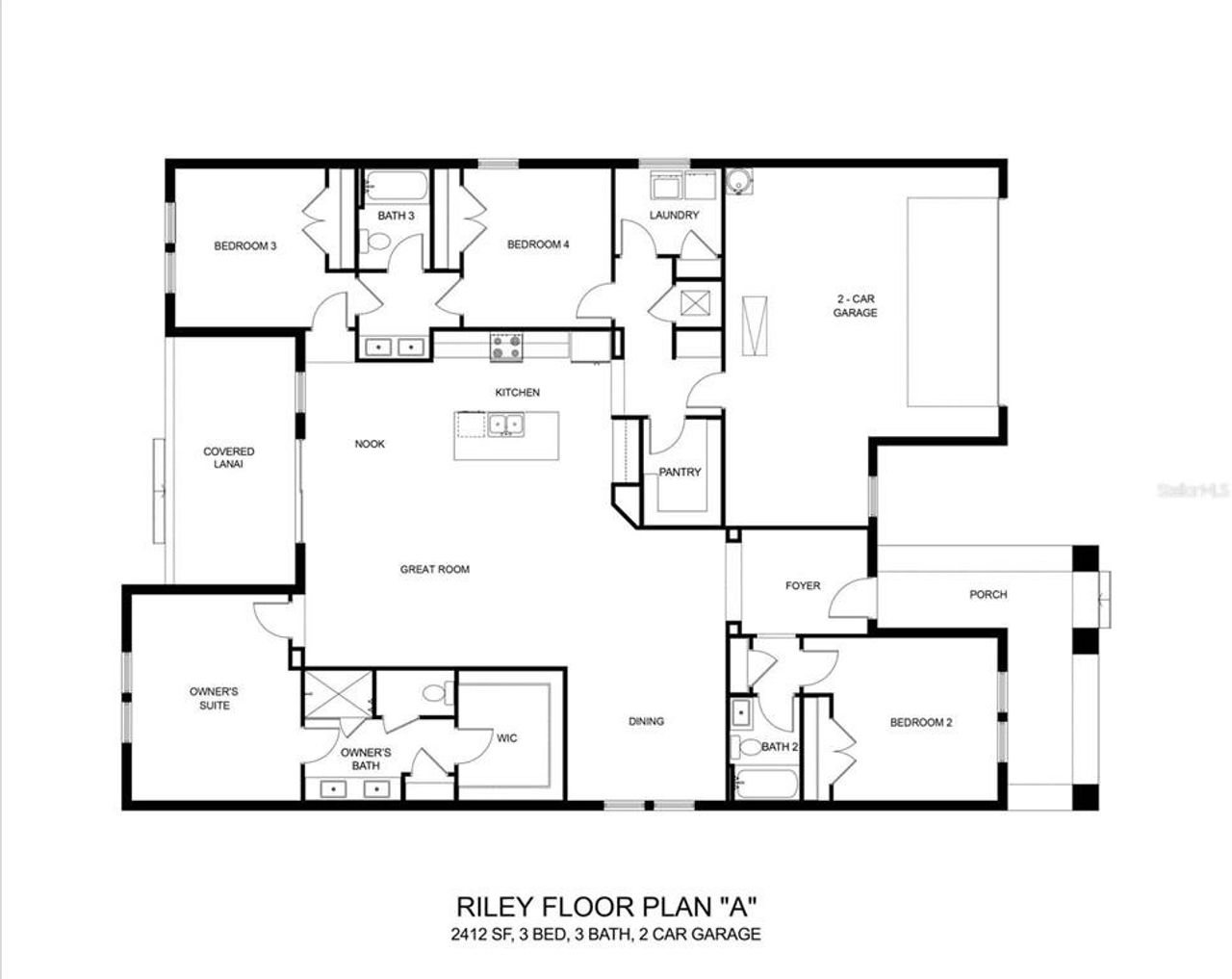 2D floor plan layout of this home in , Ocala, FL (Image 2).