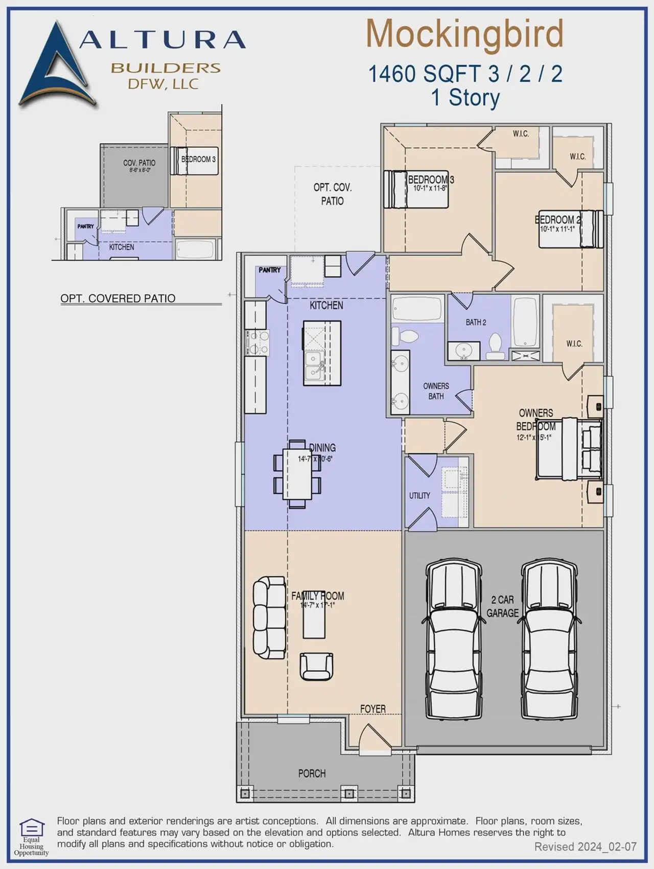 2D floor plan layout for the Mockingbird by Altura Homes in Bridgepoint, Greenville, TX (Image 2). 2D floor plan layout for the Mockingbird by Altura Homes in Bridgepoint, Greenville, TX (Image 2).