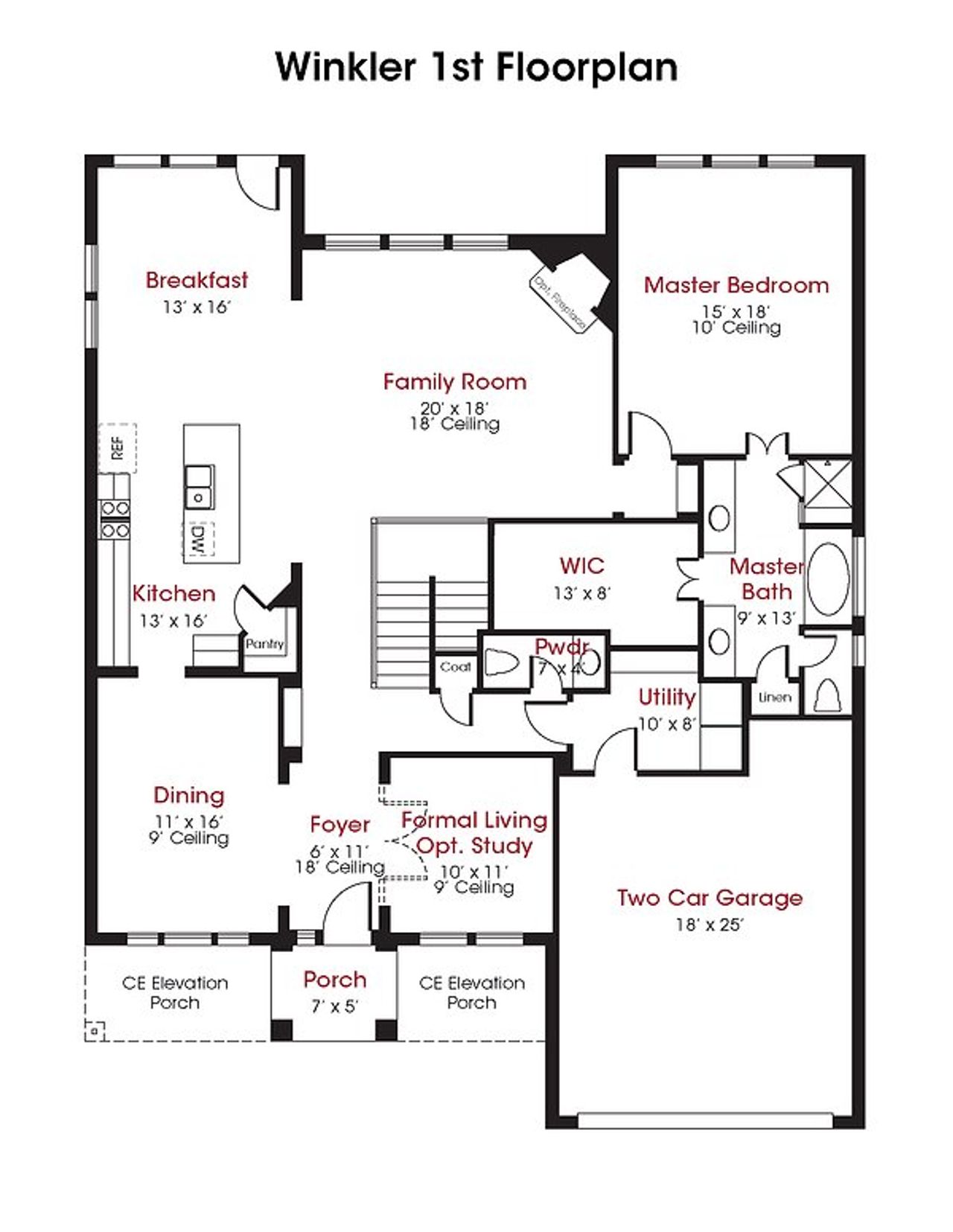 2D floor plan layout of this home in Rose Hill Estates, Willis, TX (Image 2).