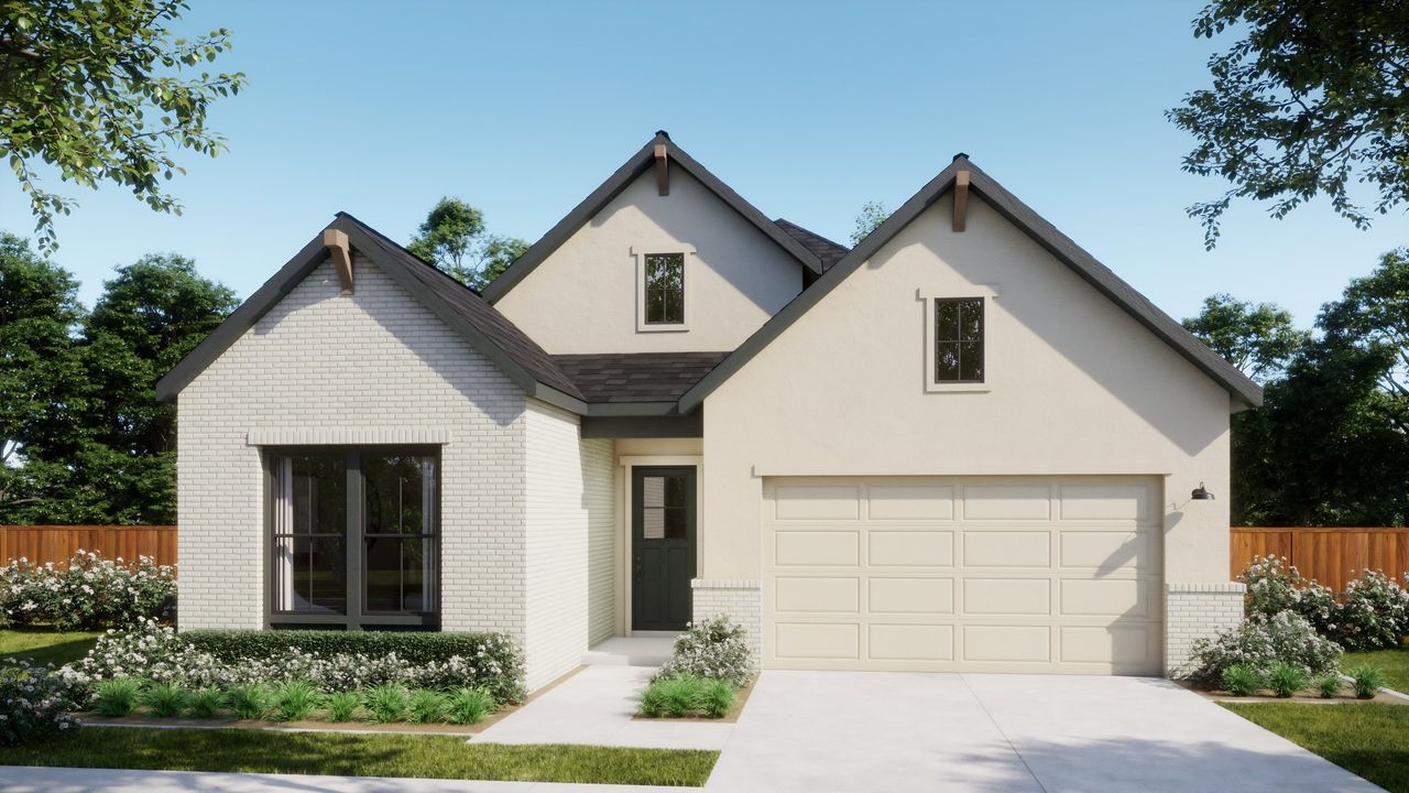 Representative exterior photo of a completed home built from the 4016 by Risewell Homes in Freedom at Anthem, Kyle, TX (Image 2).