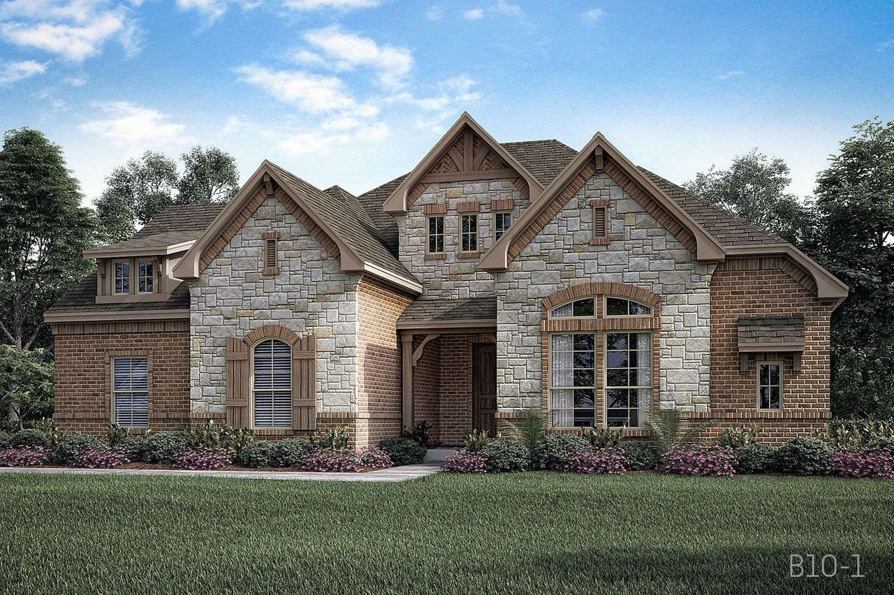 Representative exterior photo of a completed home built from the Helena by John Houston Homes in Legacy Ranch - Phase 2, Temple, TX (Image 2). Representative exterior photo of a completed home built from the Helena by John Houston Homes in Legacy Ranch - Phase 2, Temple, TX (Image 2).