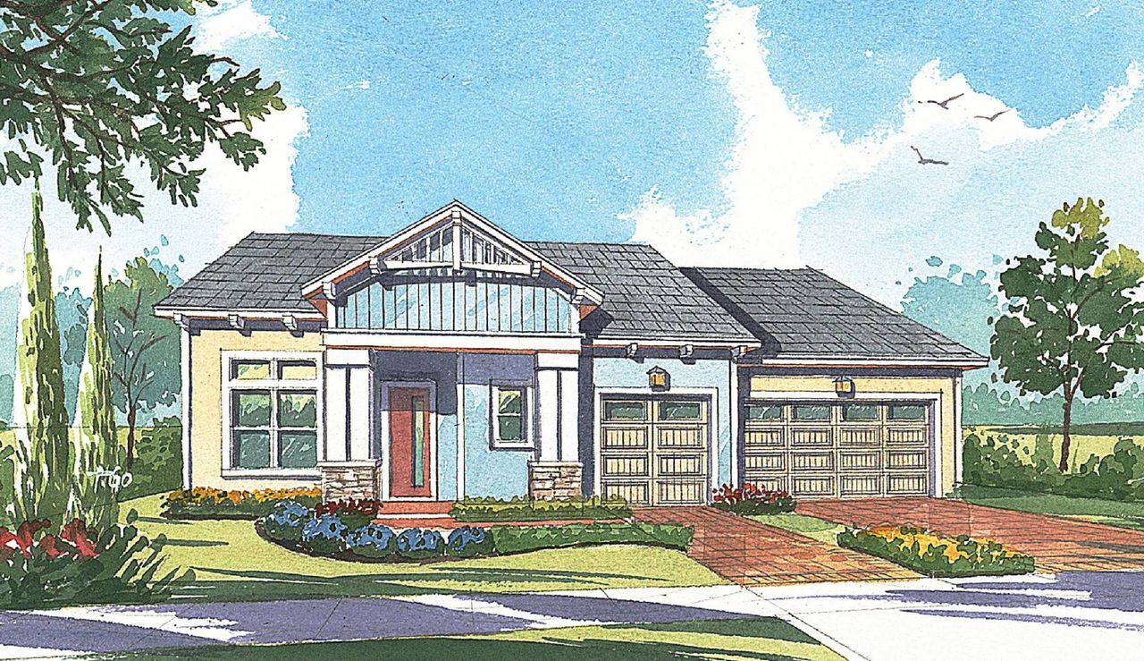 Representative exterior photo of a completed home built from the Sanibel by Jones Homes USA in Twin Lakes, St. Cloud, FL (Image 2).