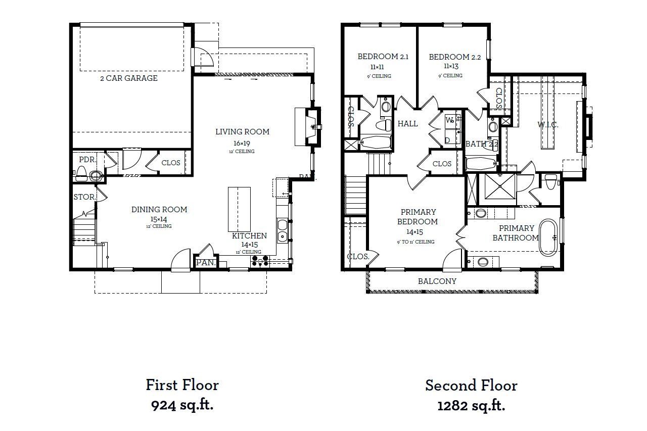 2D floor plan layout of this home in Eastwood Green, Houston, TX (Image 2).