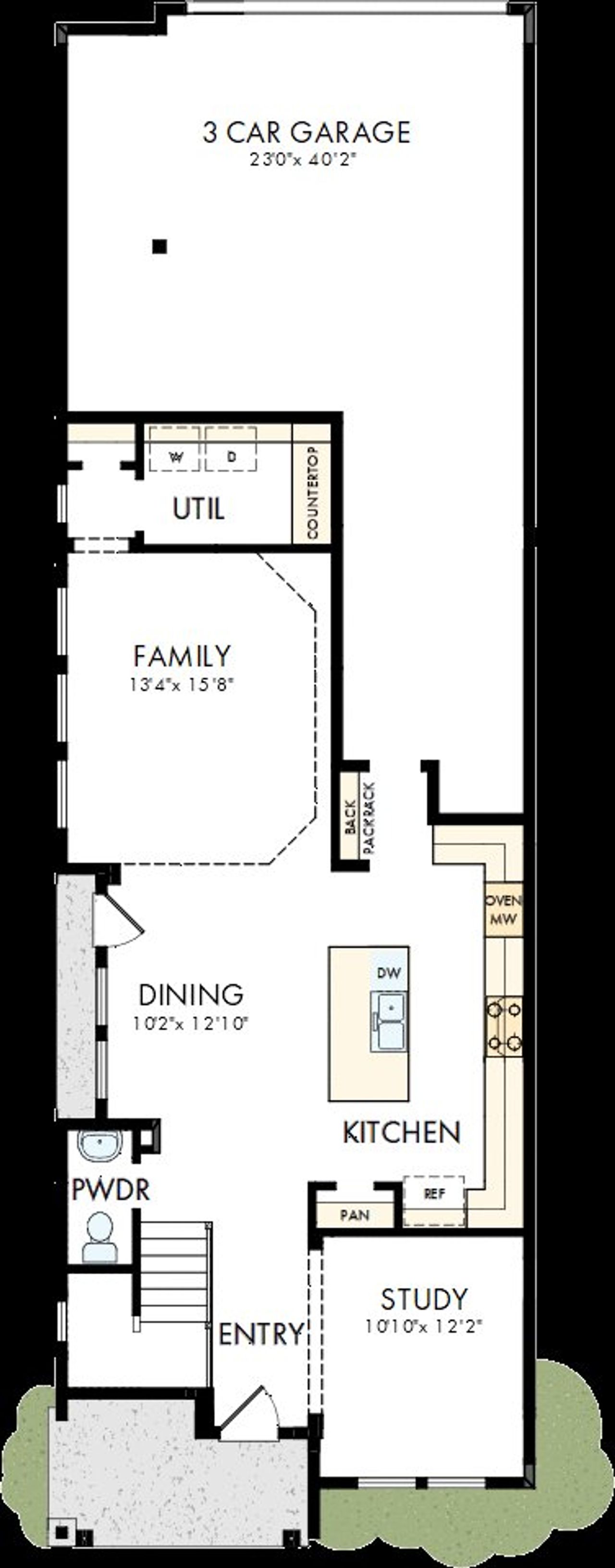 2D floor plan layout of this home in The Retreat at Harvest, Argyle, TX (Image 2).