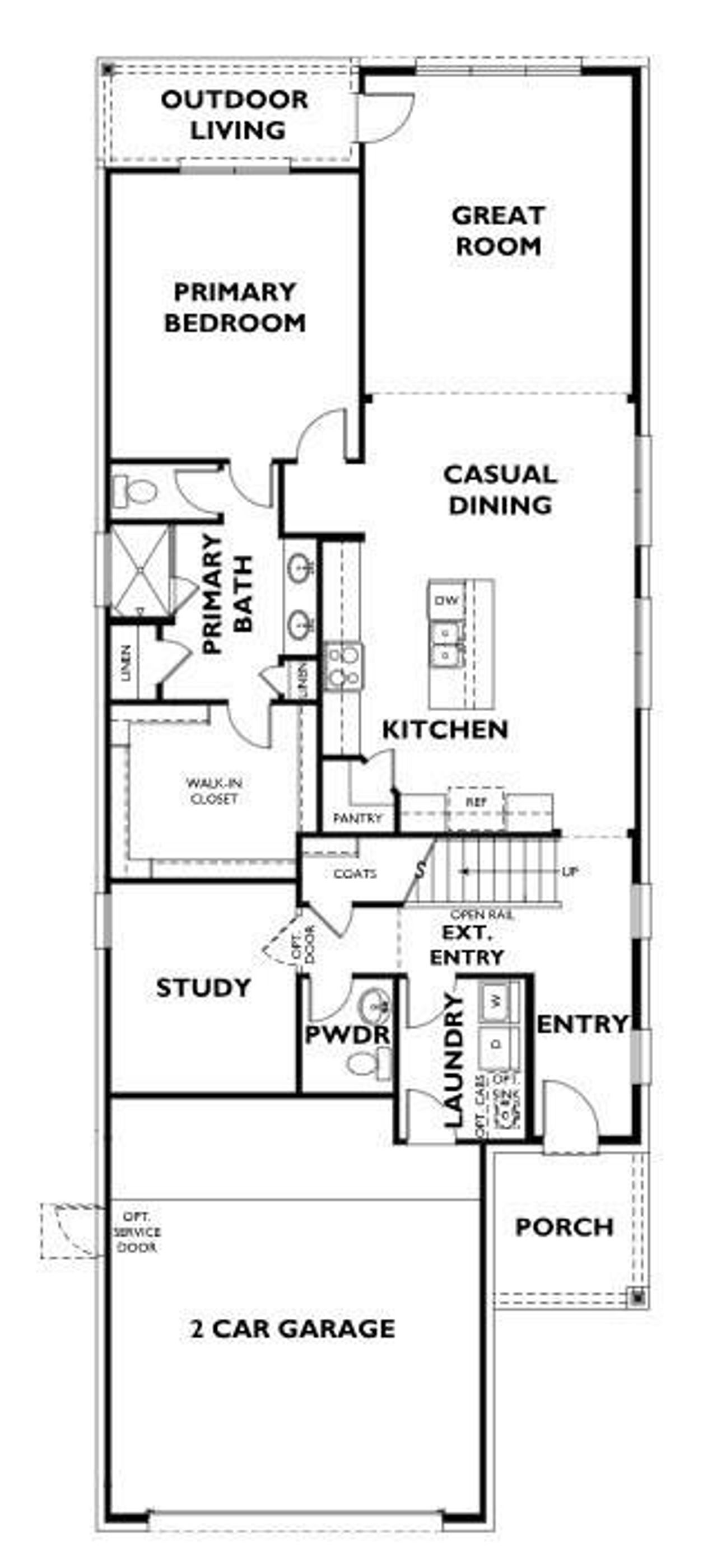 2D floor plan layout of this home in Woodhavyn 40', Magnolia, TX (Image 2).
