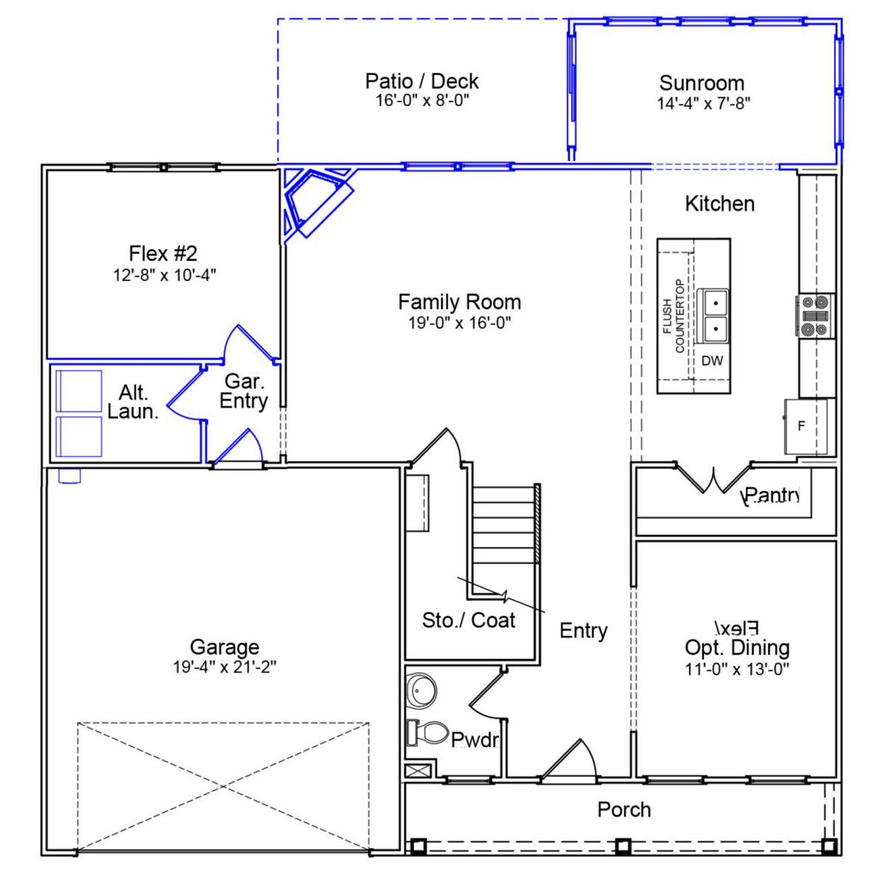 2D floor plan layout of this home in Rogers Spring, Graham, NC (Image 2).