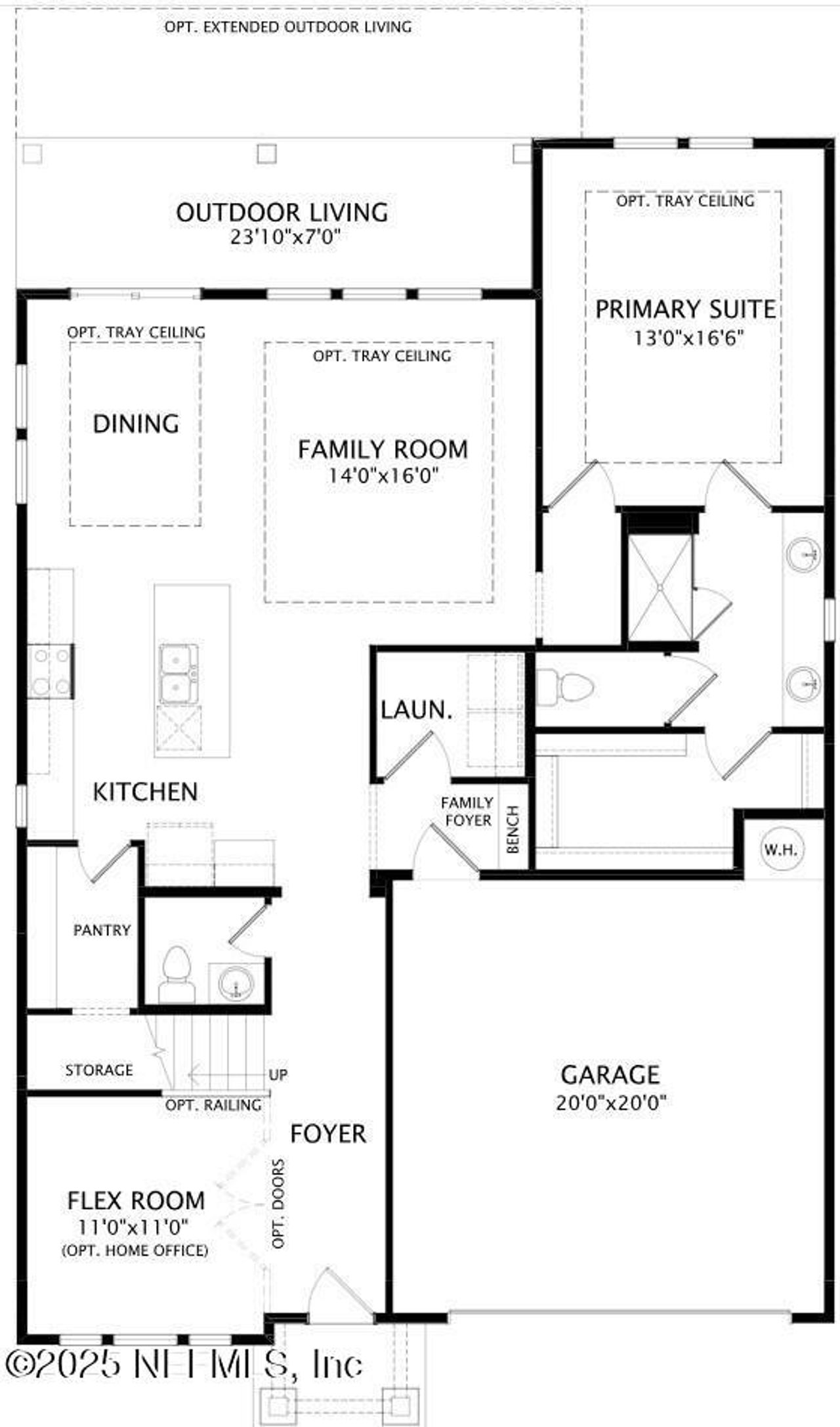 2D floor plan layout of this home in Landing at Olde Florida, St. Augustine, FL (Image 2).