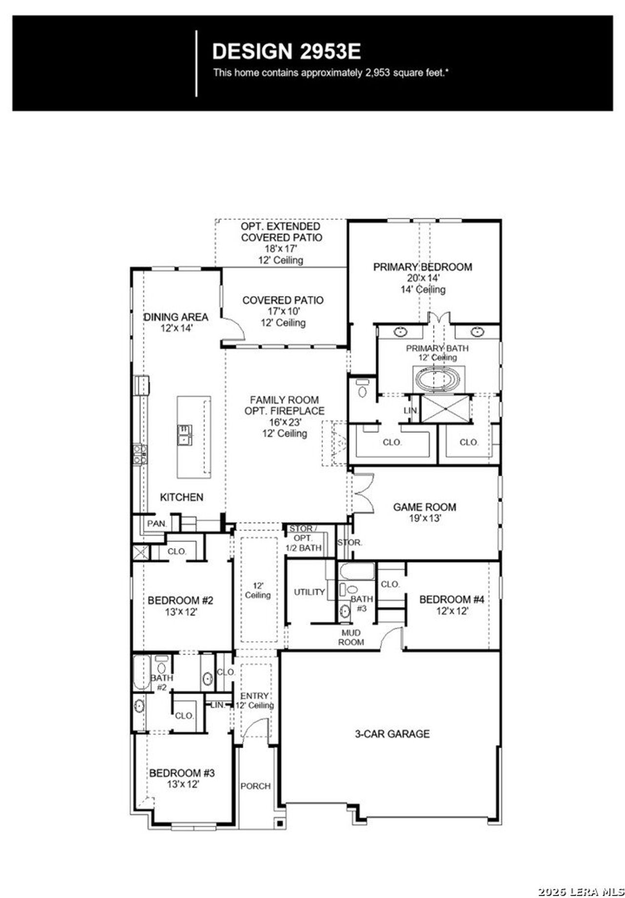 2D floor plan layout of this home in Esperanza, Boerne, TX (Image 2).