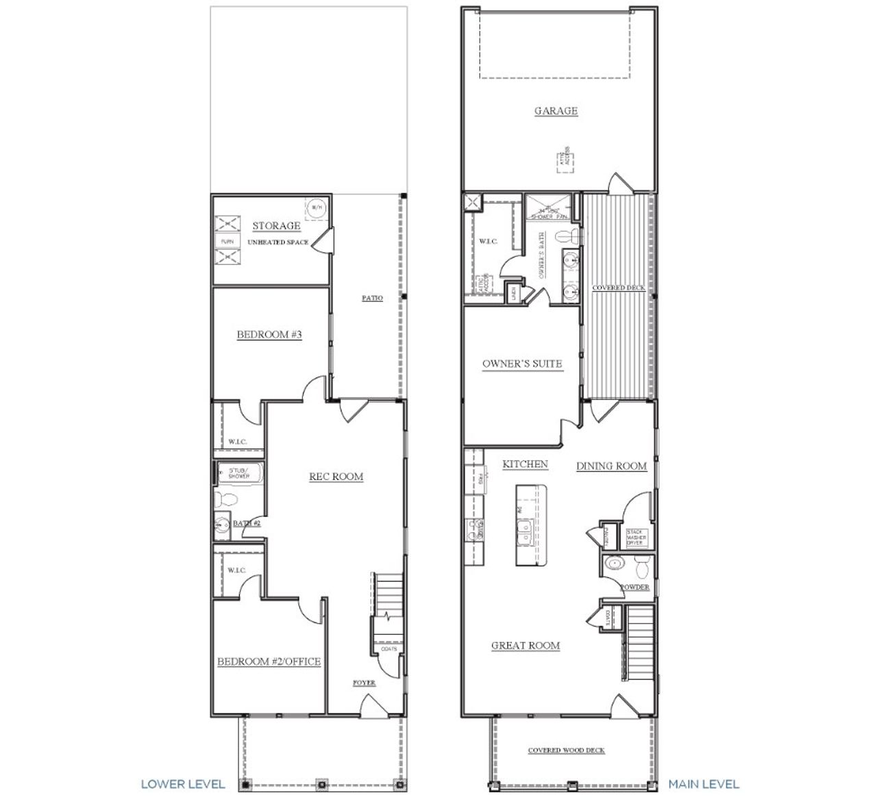 2D floor plan layout for the Maymont by Brookline Homes in Vanguard at Vermillion, Huntersville, NC (Image 2).