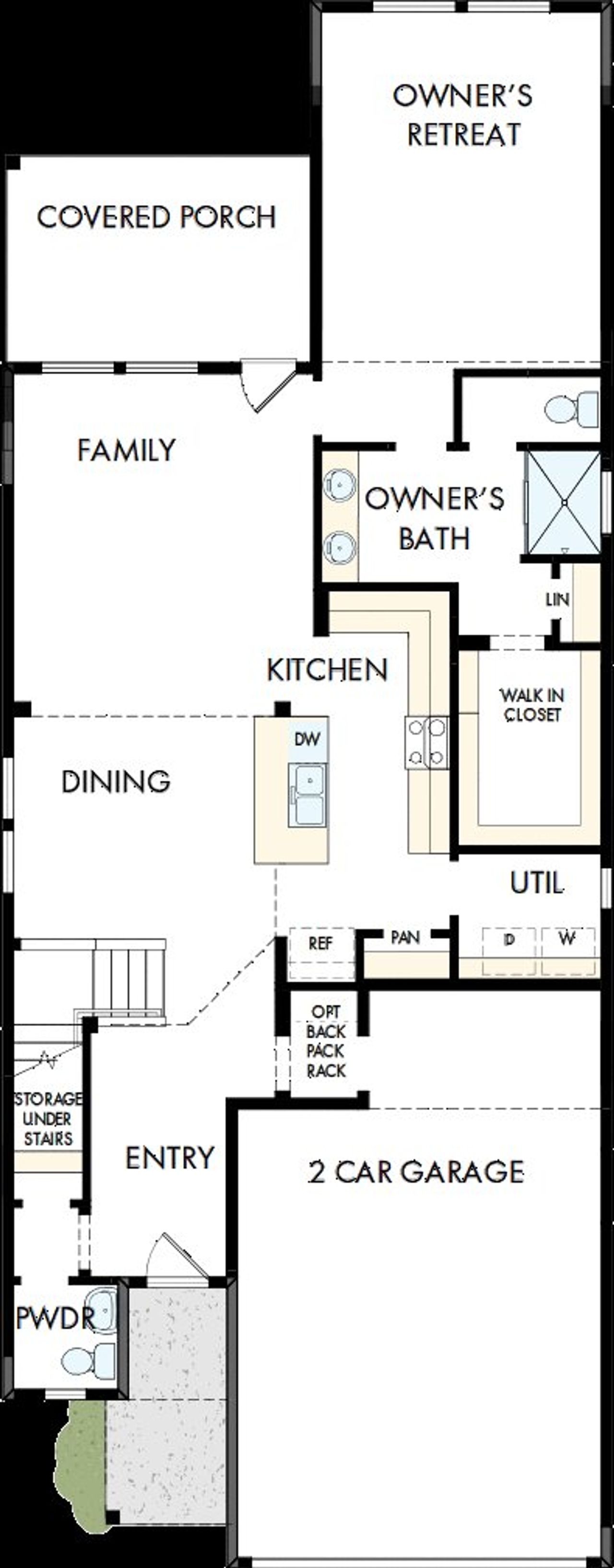 2D floor plan layout of this home in Hidden Springs - The Park Collection, Smyrna, TN (Image 2). 2D floor plan layout of this home in Hidden Springs - The Park Collection, Smyrna, TN (Image 2).