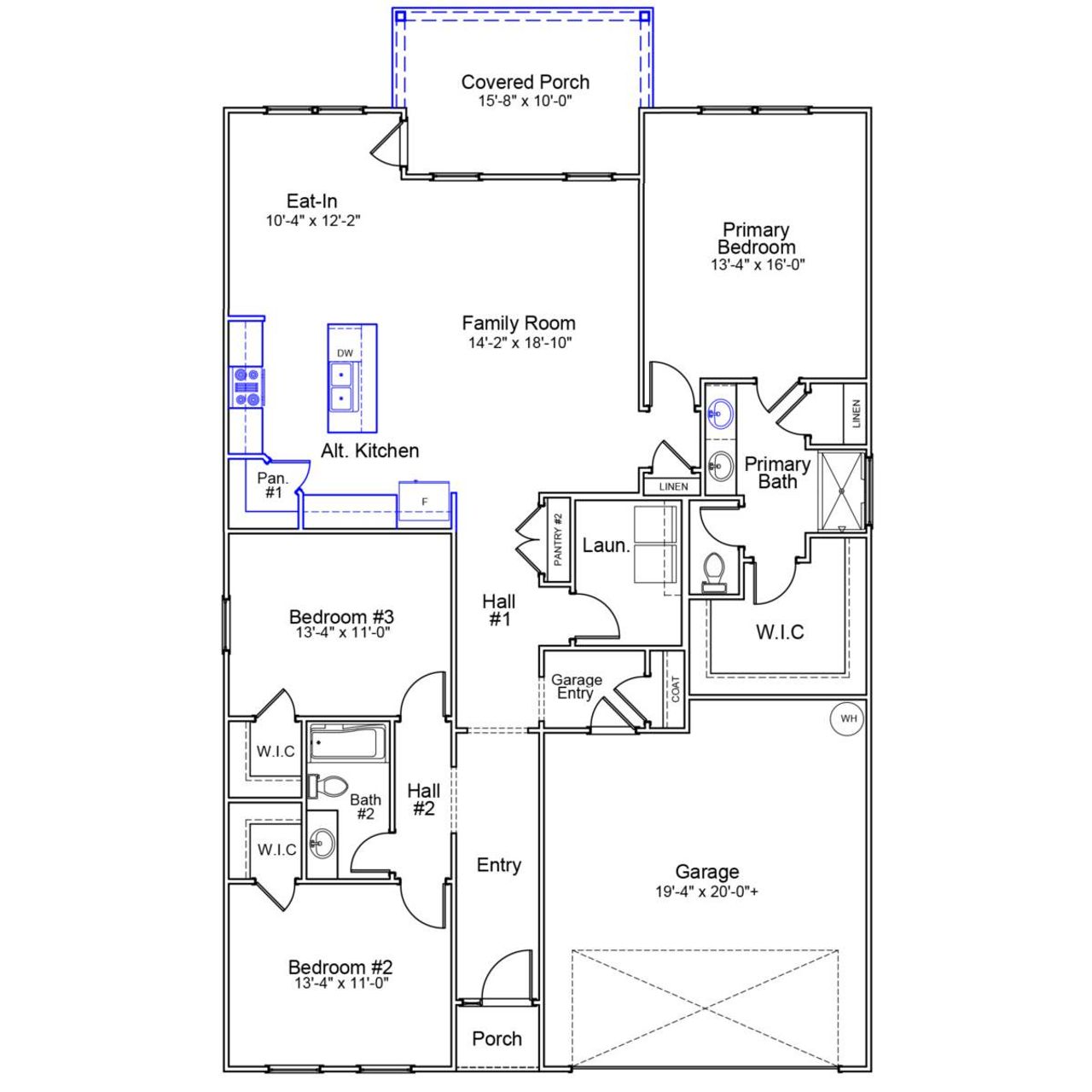 2D floor plan layout of this home in Radley Place, Chesnee, SC (Image 2). 2D floor plan layout of this home in Radley Place, Chesnee, SC (Image 2).