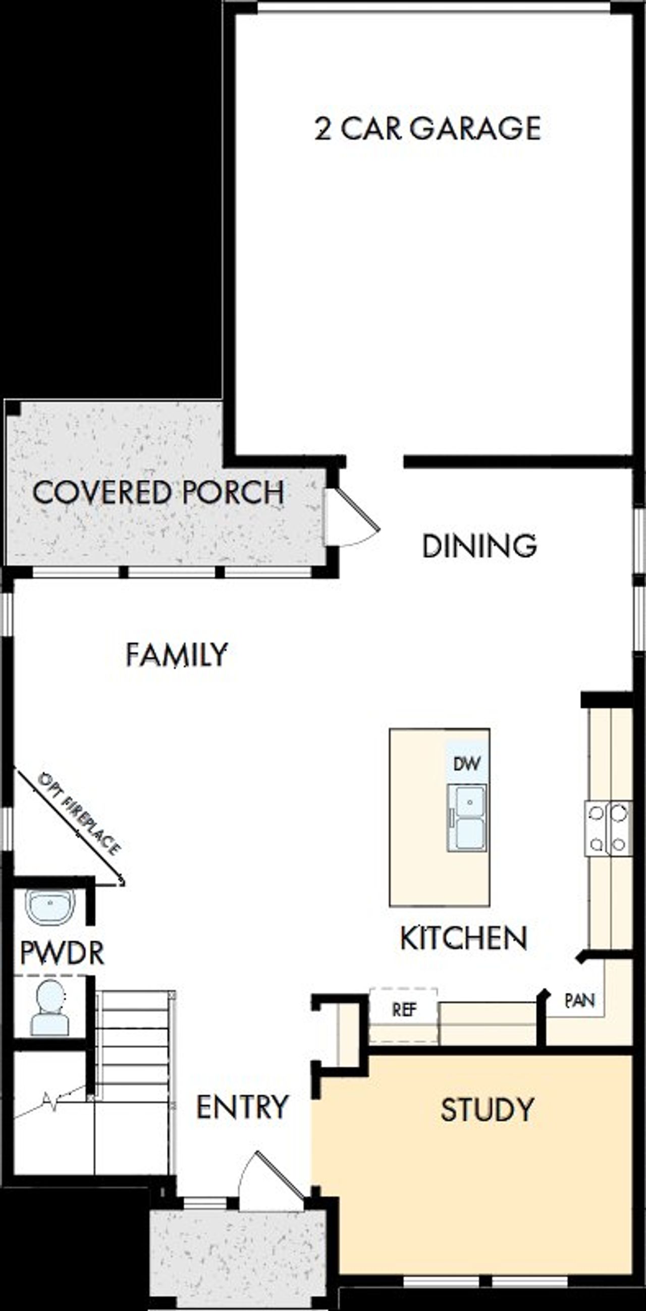 2D floor plan layout of this home in Painted Tree Woodland West – Village, McKinney, TX (Image 2).