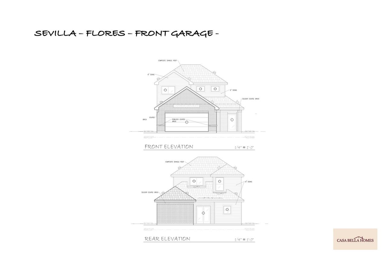 Representative rendering of the exterior for the Sevilla by Casa Bella Homes (Image 2).