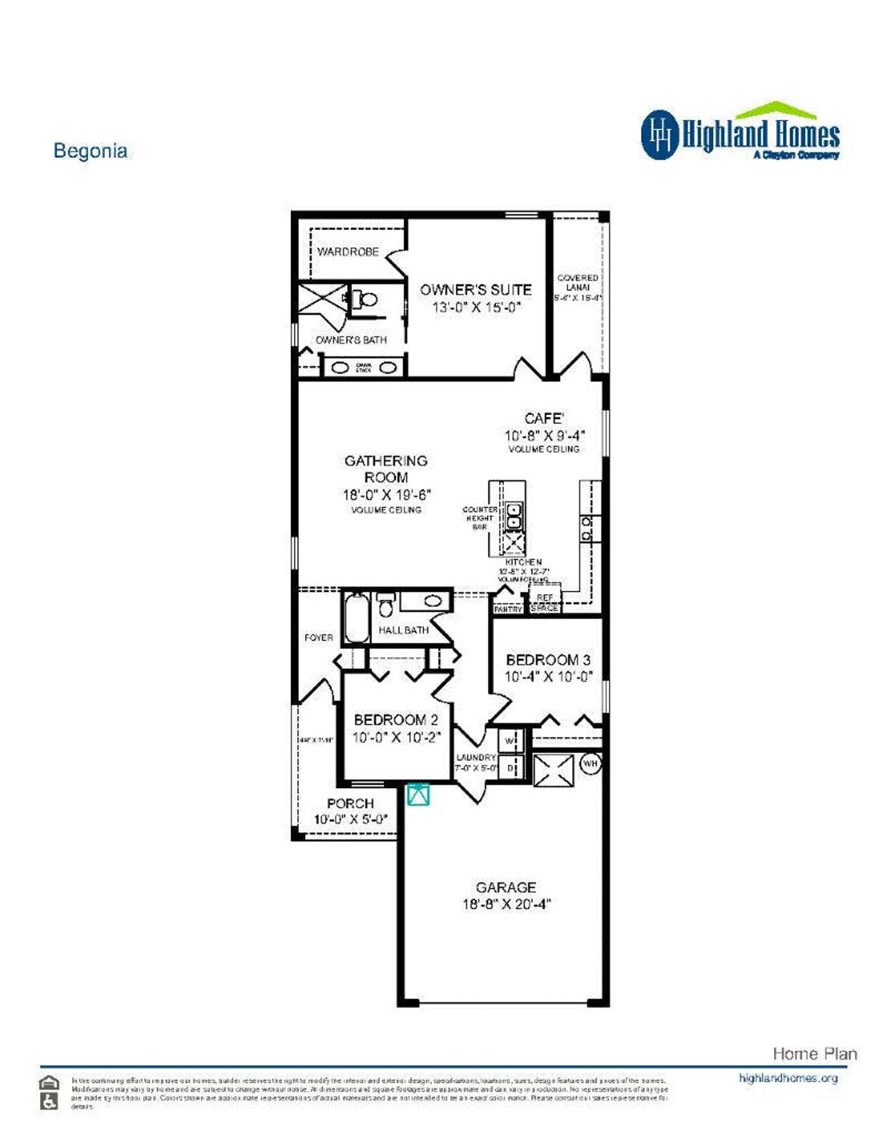 Begonia - Home Layout