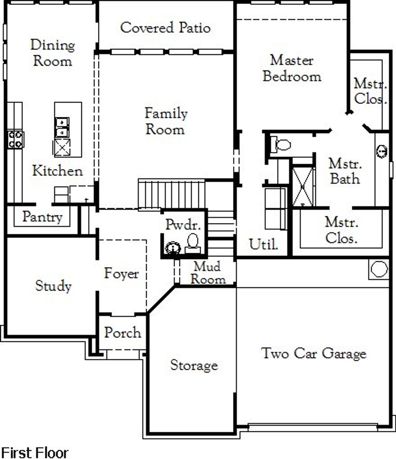 2D floor plan layout for the Jefferson (2865-CV-50) by Coventry Homes in Buffalo Crossing, Cibolo, TX (Image 2).
