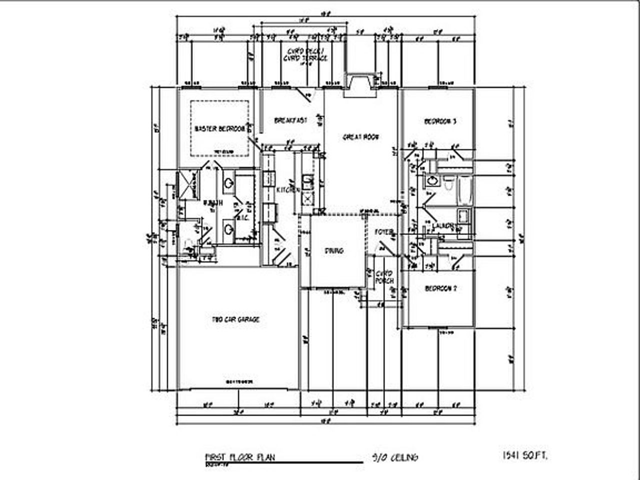 2D floor plan layout for the Austin by Hardeman Communities in Creekstone, Dawsonville, GA (Image 2).